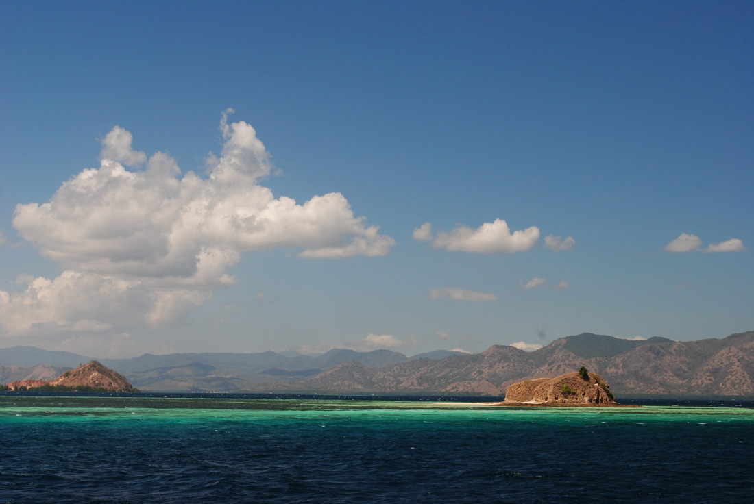 small hilll in the middle of ocean, Flores, NTT